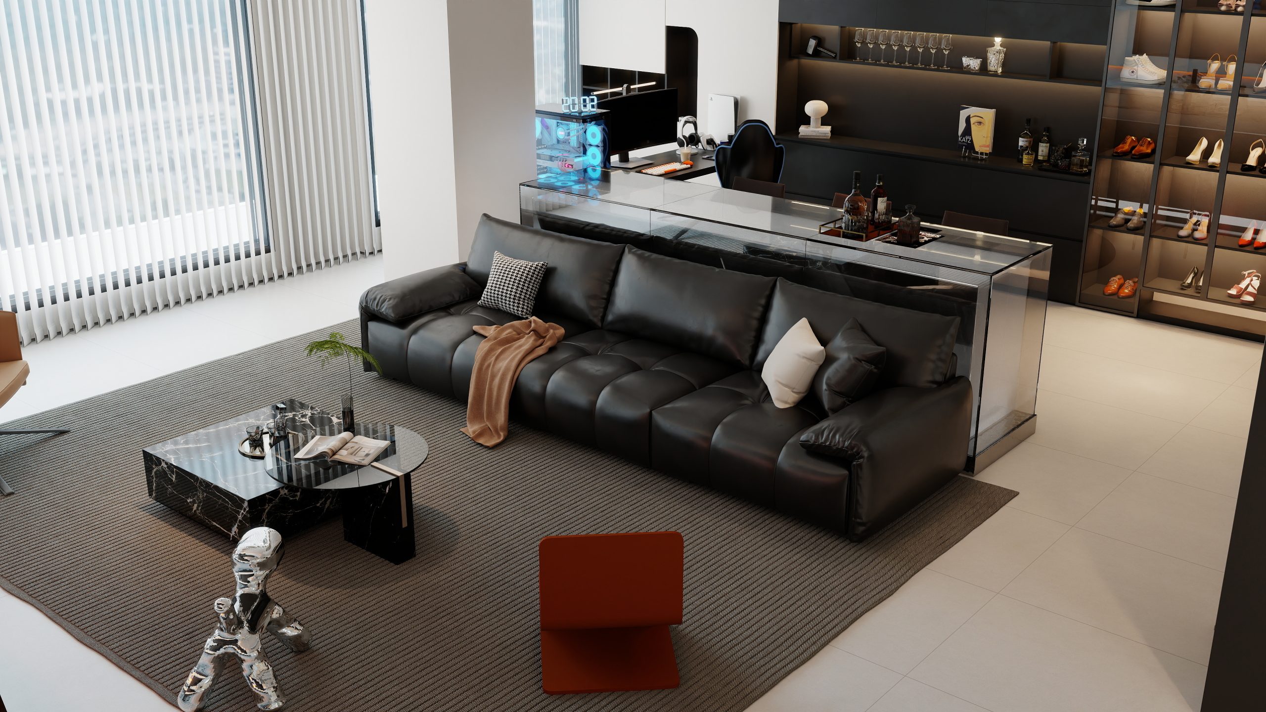 现代极简风格酷家乐成套案例-乐云库