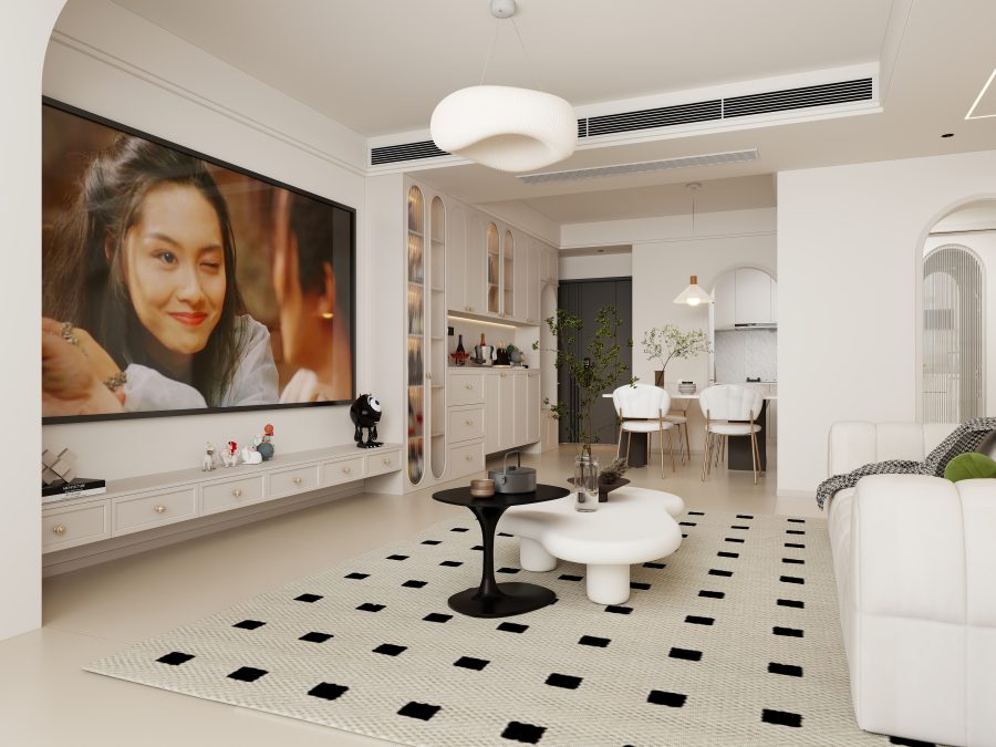 乐云库现代奶油风格酷家乐成套案例-乐云库