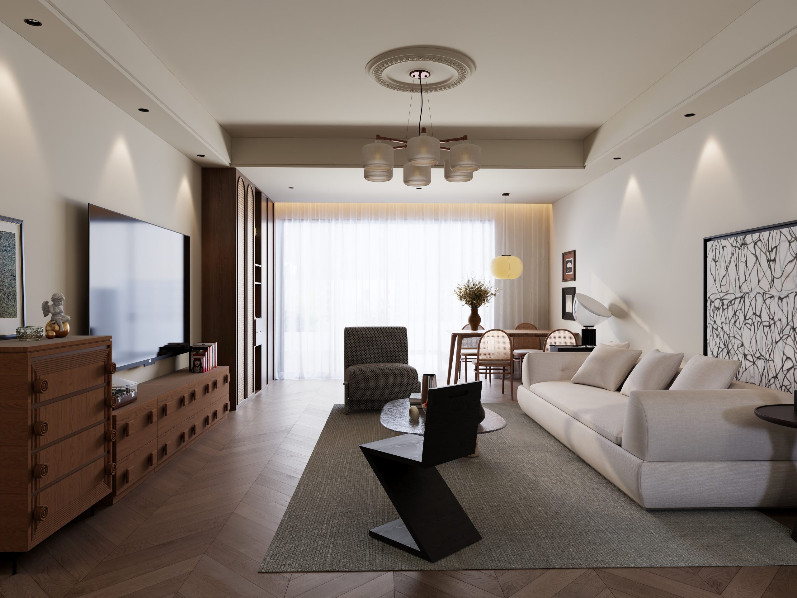 乐云库中古风酷家乐成套案例方案-乐云库