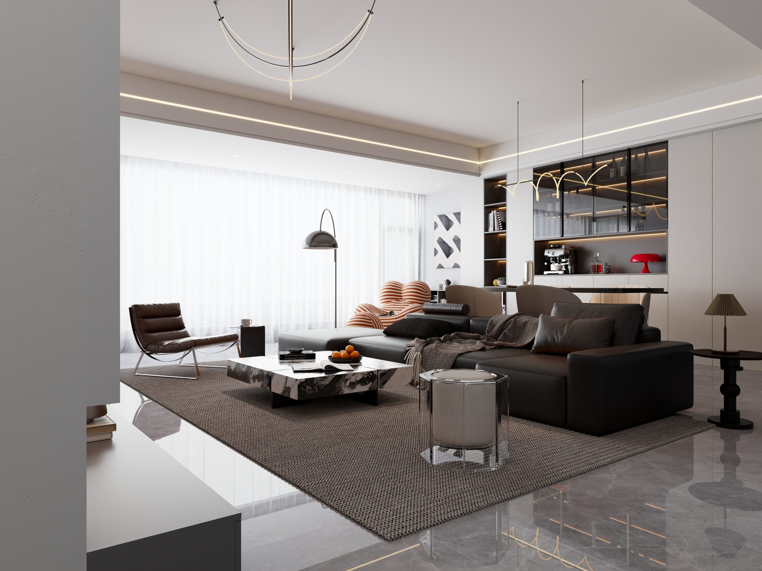 乐云库现代风格酷家乐成套案例方案-乐云库