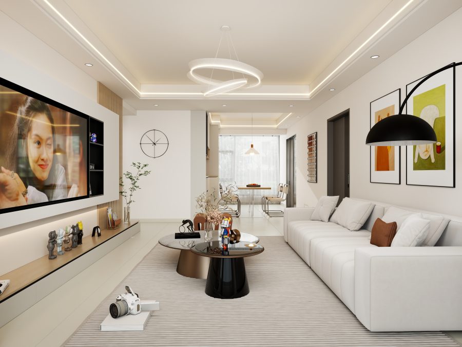 现代奶油风格酷家乐成套案例方案-乐云库