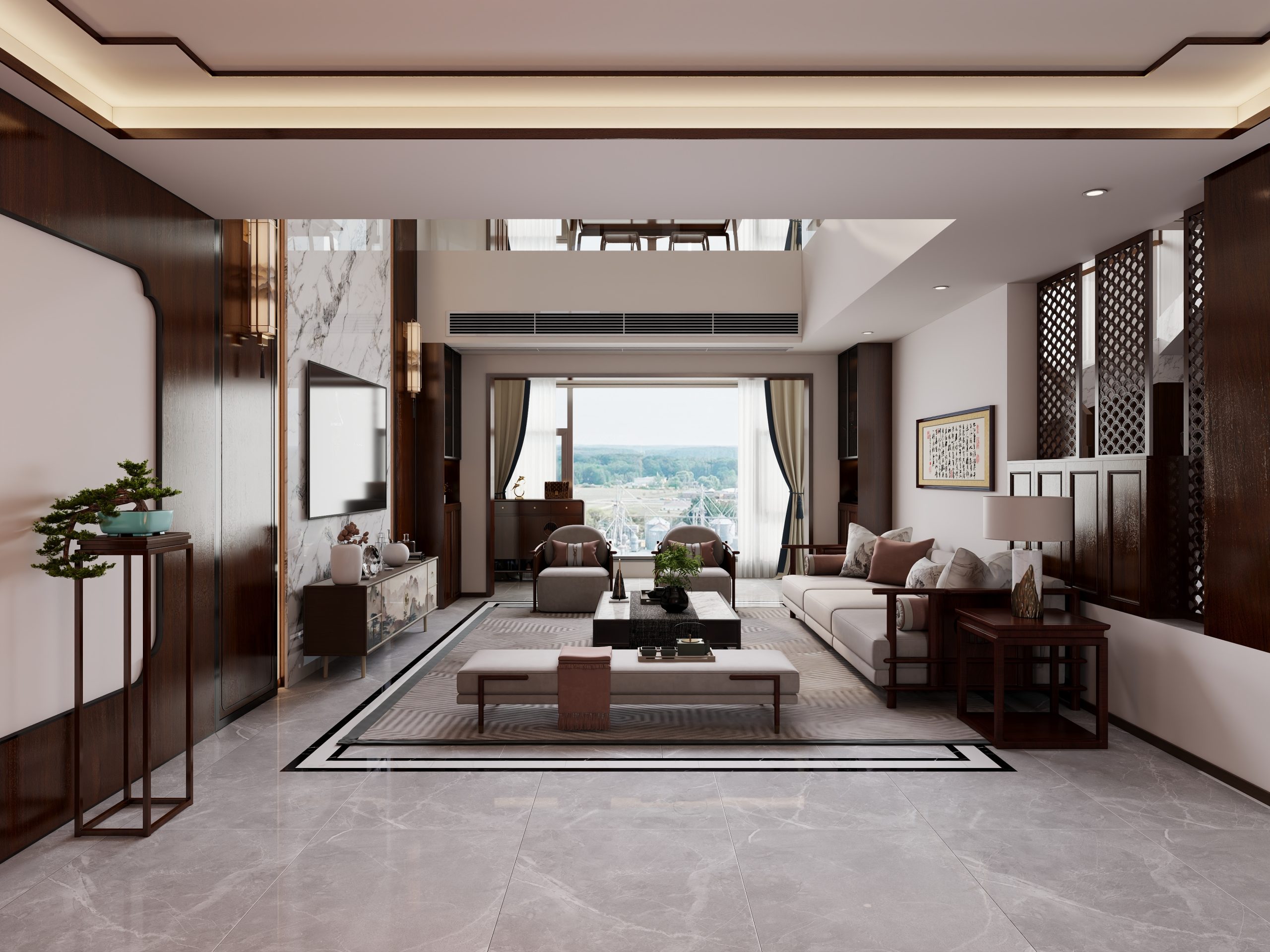 乐云库中式风格别墅酷家乐成套案方案-乐云库