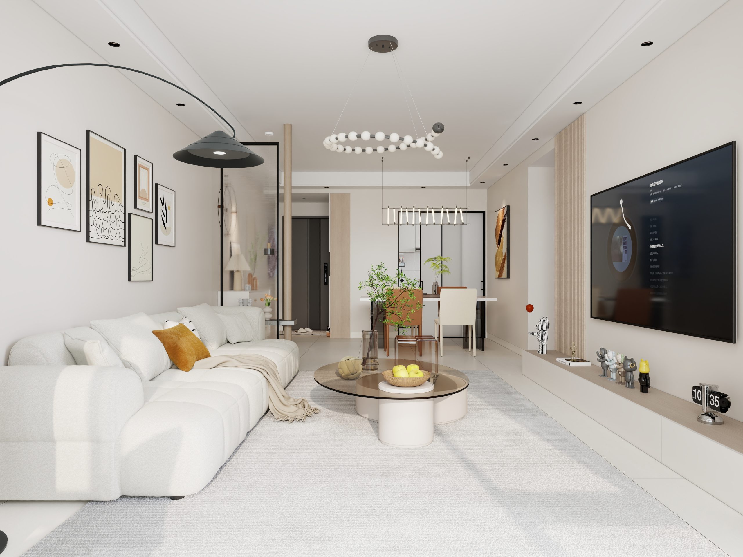 现代奶油风格酷家乐成套案例方案-乐云库