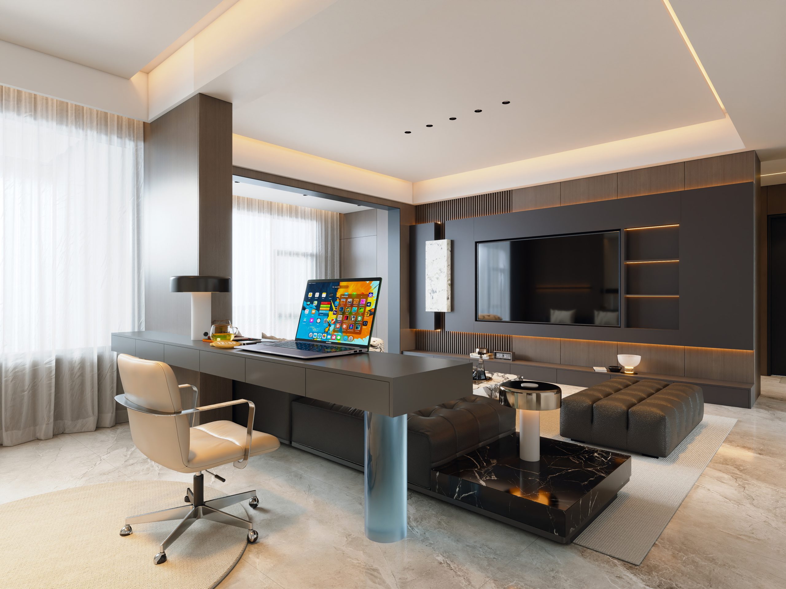 意式风格酷家乐成套案例方案-乐云库