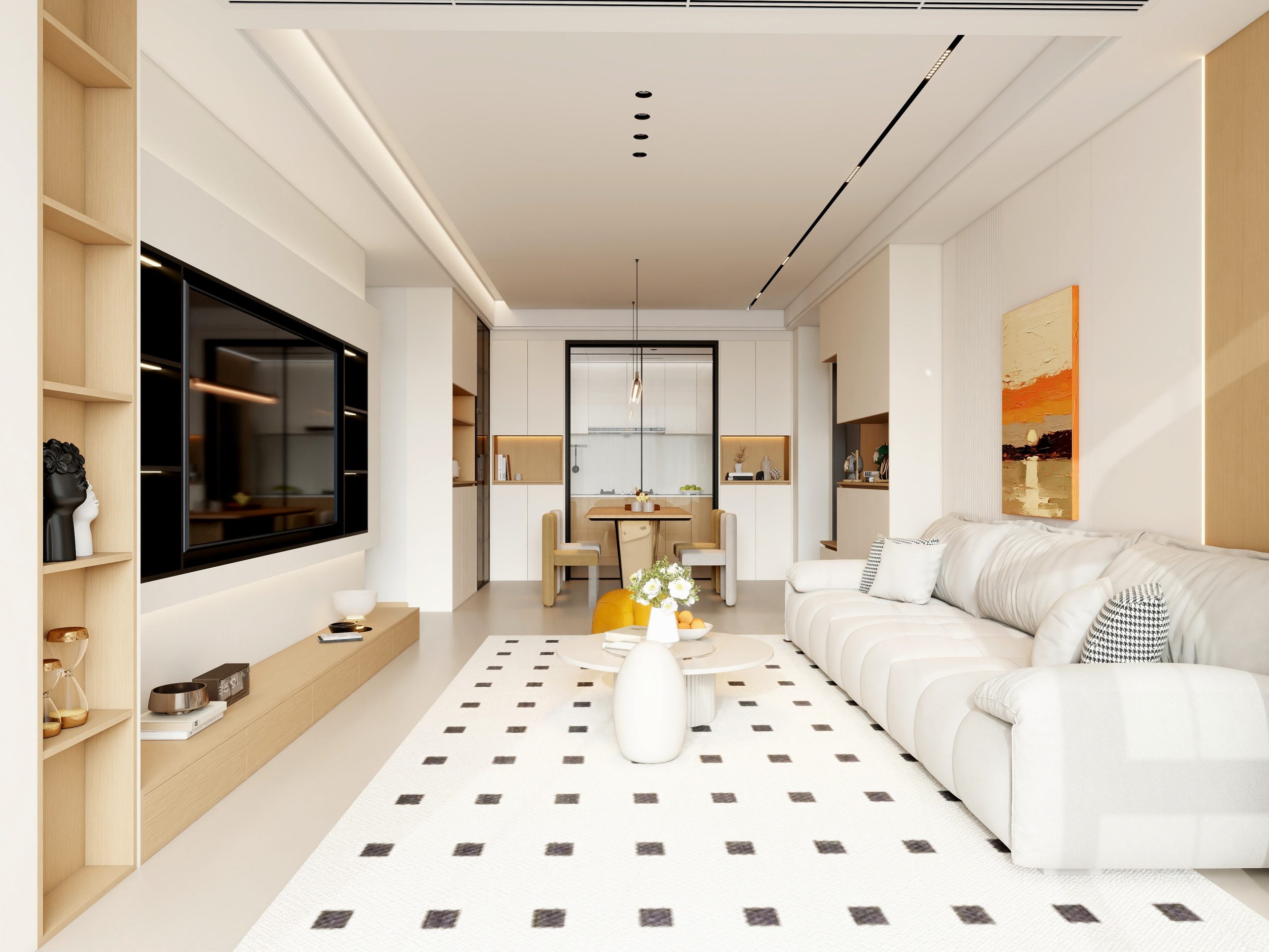 酷家乐现代奶油风格成套案例方案-乐云库