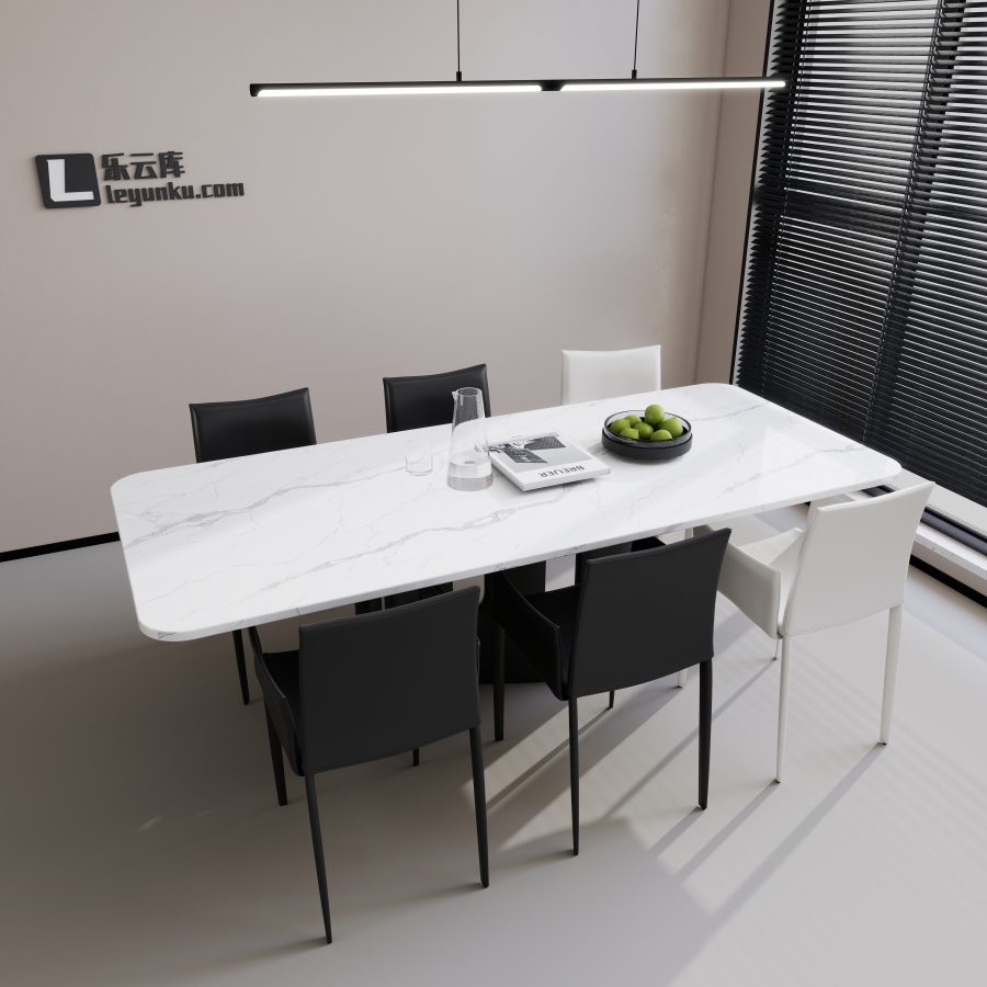 餐桌酷家乐可拆解场景模型-乐云库