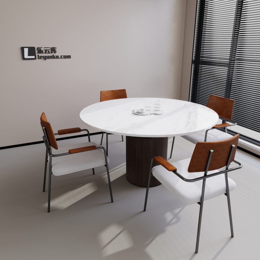餐桌酷家乐可拆解场景模型-乐云库