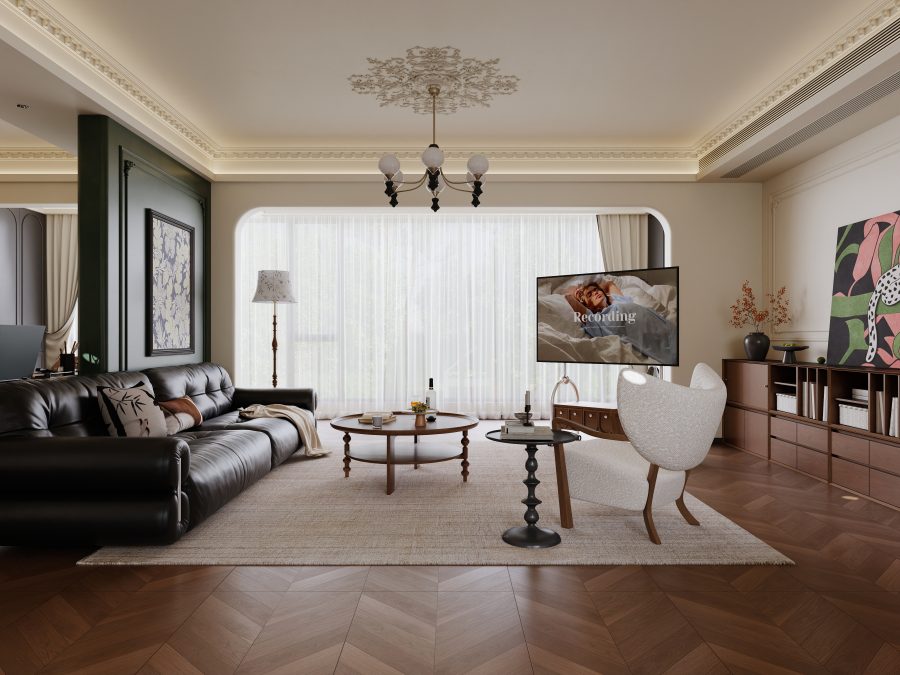 南洋复古风格酷家乐成套案例-乐云库