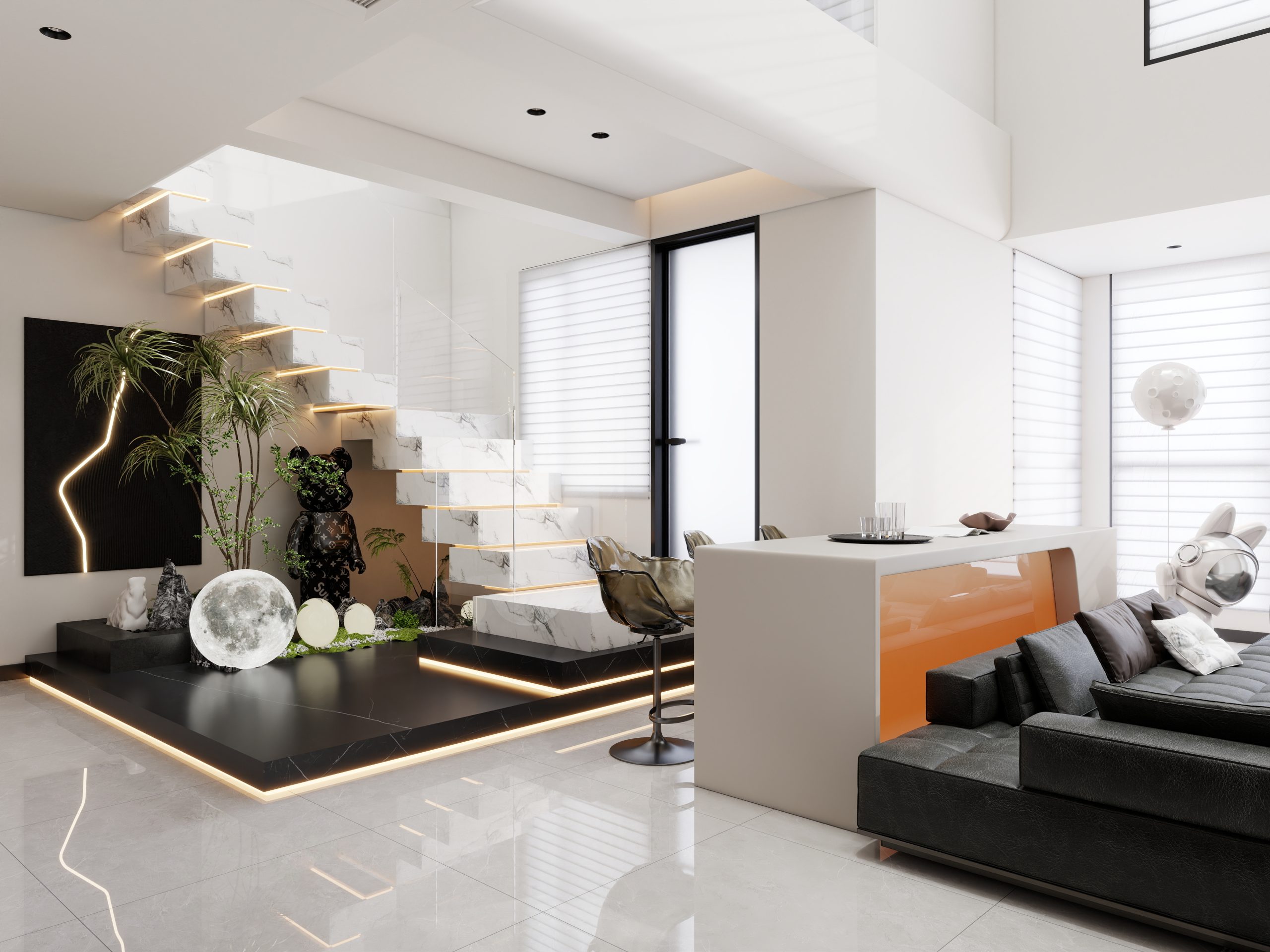 现代风格酷家乐复式成套案例-乐云库