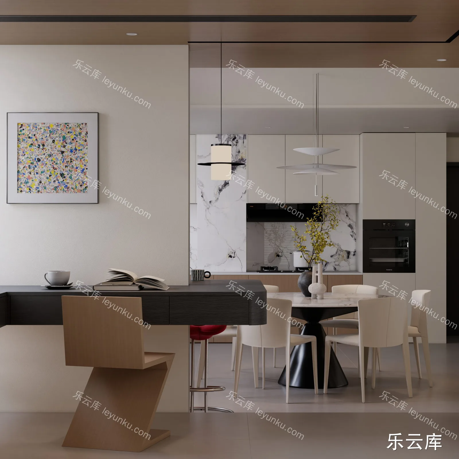 现代风格酷家乐成套案例乐云库-乐云库