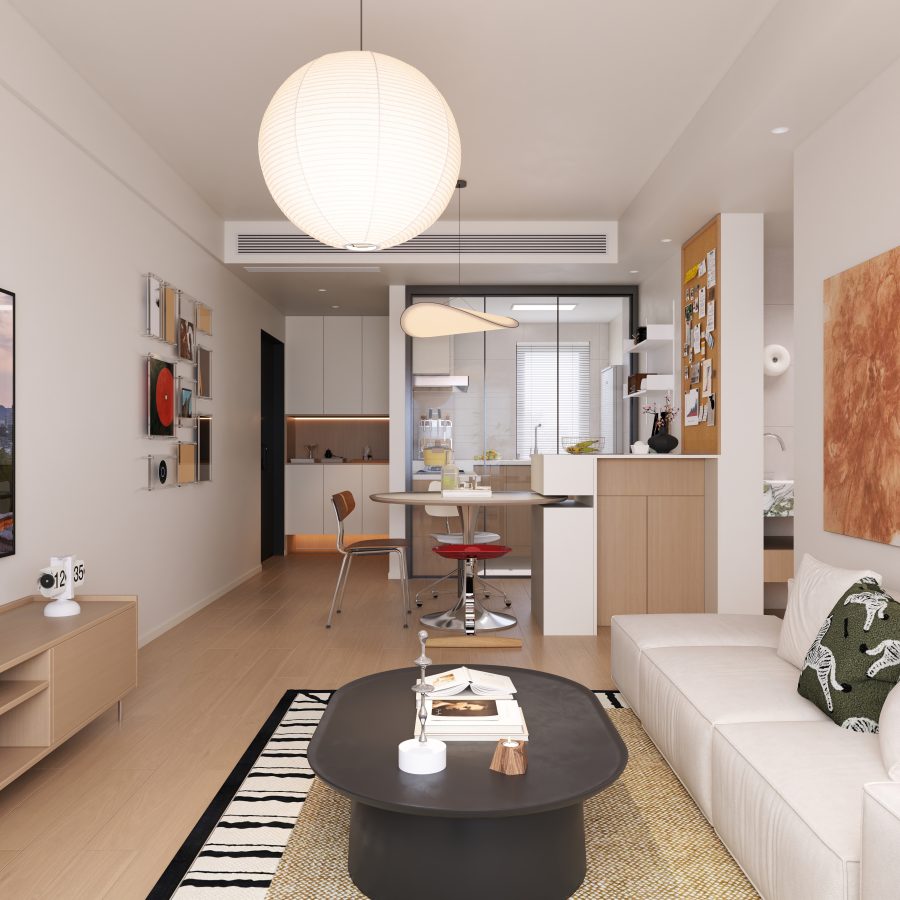 原木中古风格酷家乐成套案例-乐云库