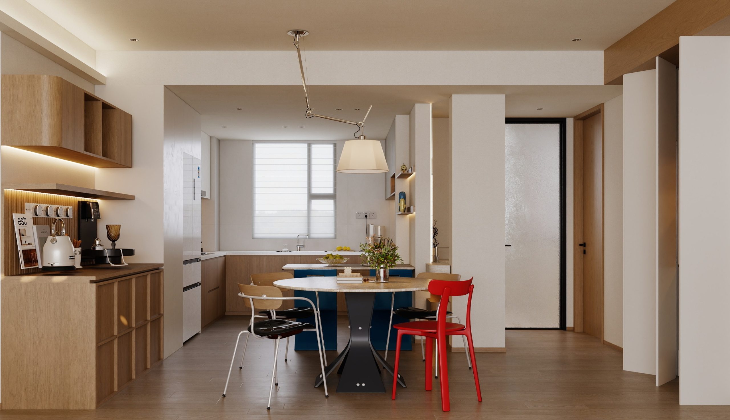 原木中古风格酷家乐成套案例乐云库-乐云库