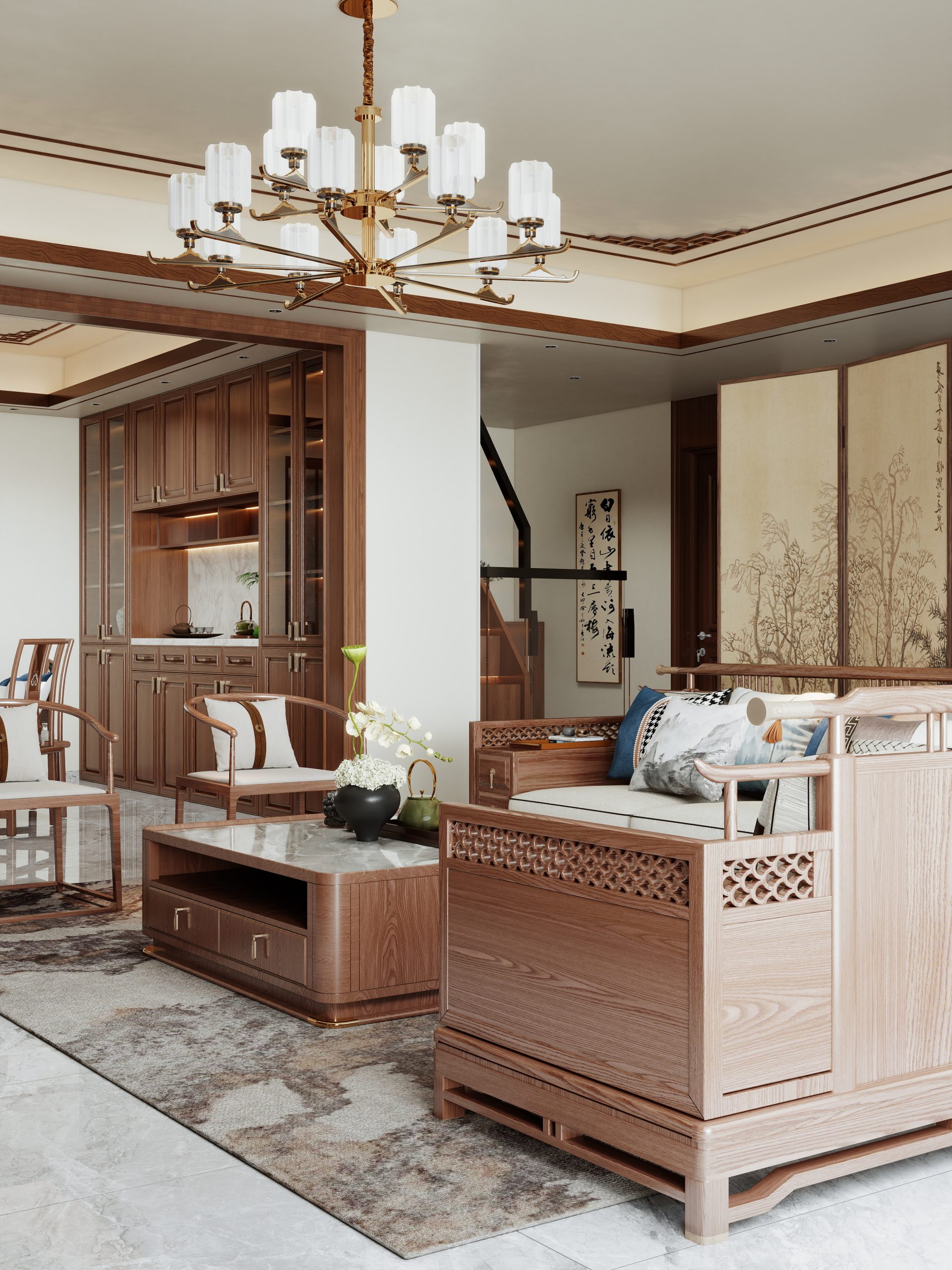 新中式风格酷家乐成套案例-乐云库